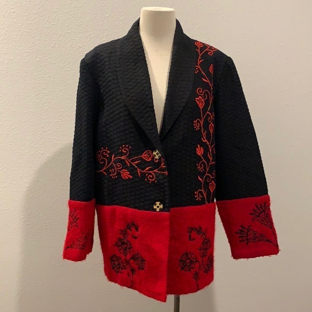 Alex ken vintage embroidery jacket medium